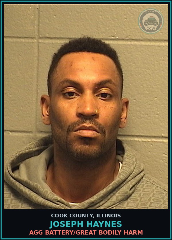 Booking mugshot of Joseph Haynes in Cook County