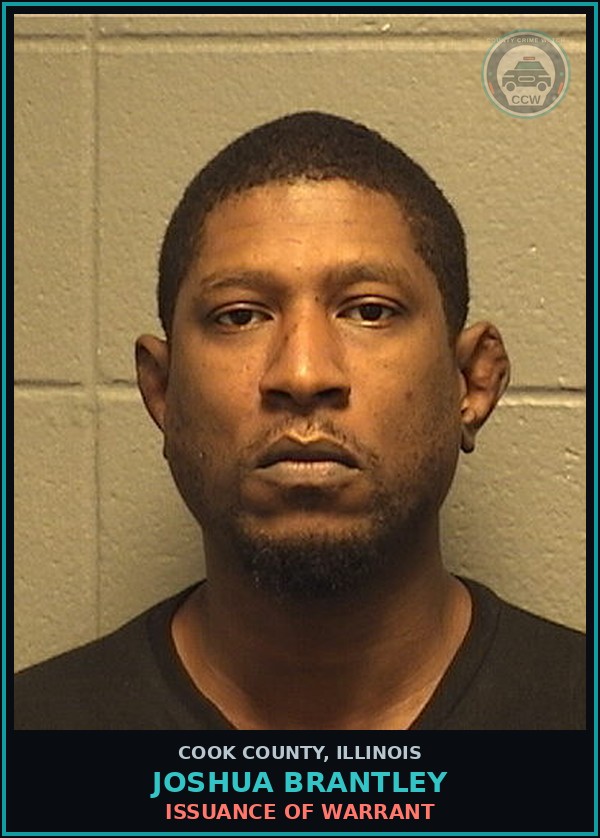 Booking mugshot of Joshua Brantley in Cook County