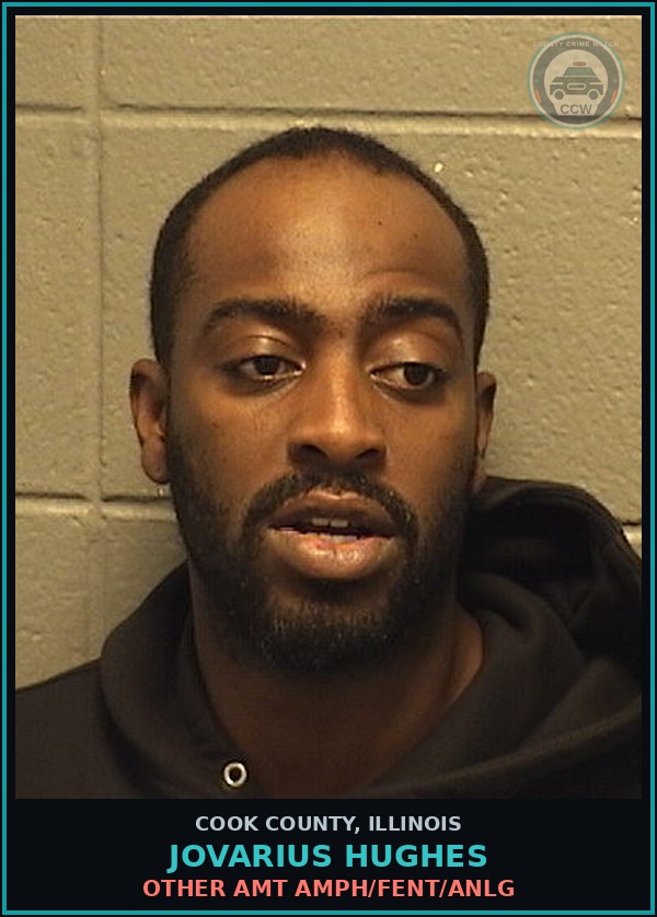 Booking mugshot of Jovarius Hughes in Cook County