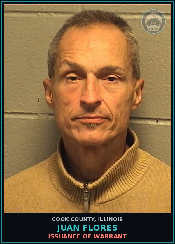 Booking mugshot of Juan Flores in Cook County