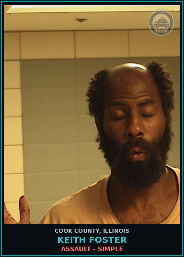 Booking mugshot of Keith Foster in Cook County