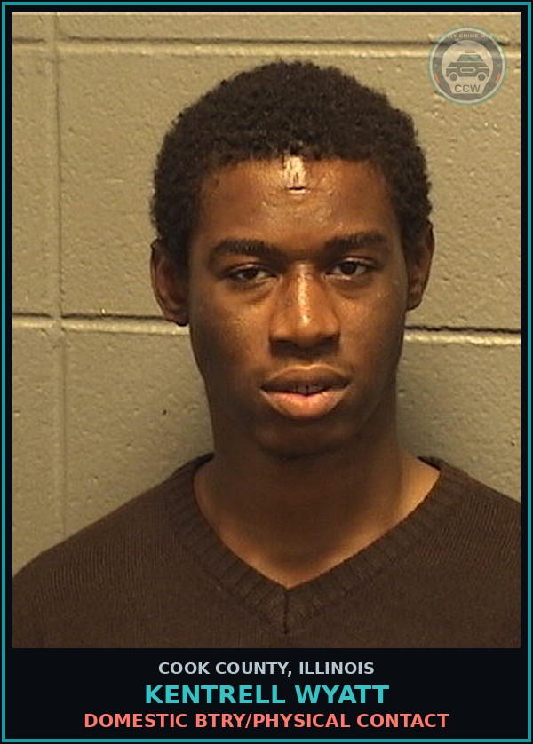 Booking mugshot of Kentrell Wyatt in Cook County