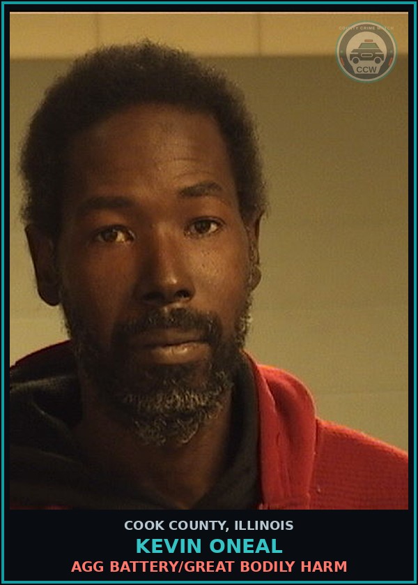 Booking mugshot of Kevin Oneal in Cook County