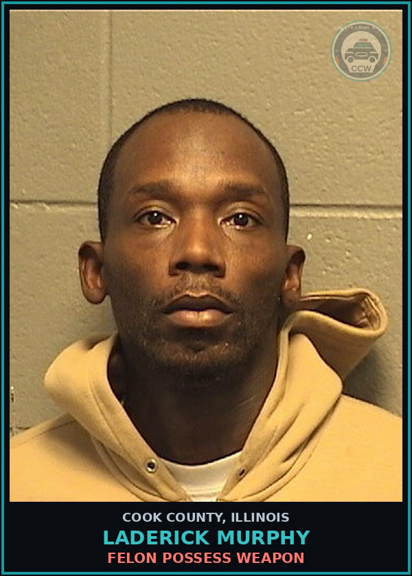 Booking mugshot of Laderick Murphy in Cook County