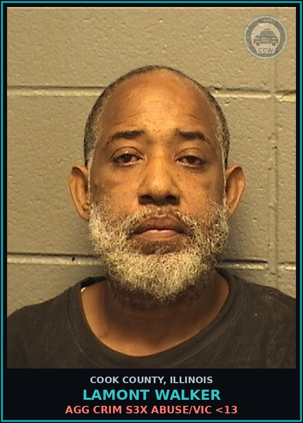 Booking mugshot of Lamont Walker in Cook County