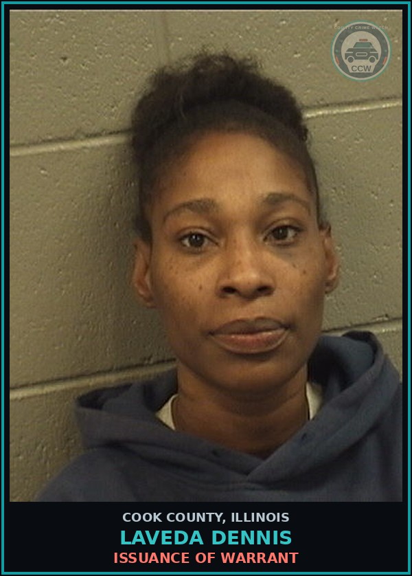 Booking mugshot of Laveda Dennis in Cook County