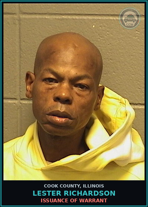 Booking mugshot of Lester Richardson in Cook County