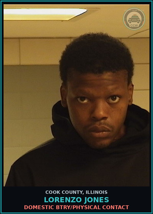 Booking mugshot of LORENZO JONES in Cook County