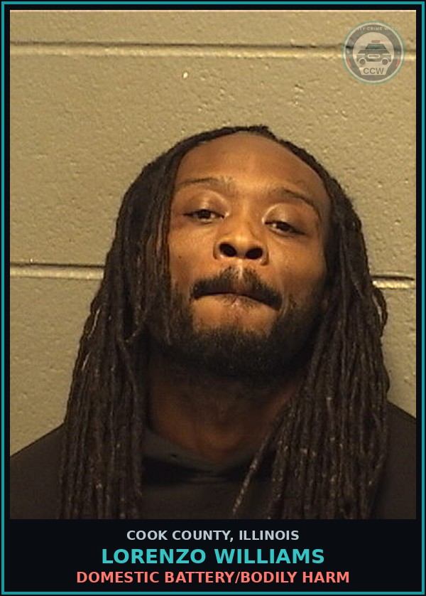 Booking mugshot of Lorenzo Williams in Cook County