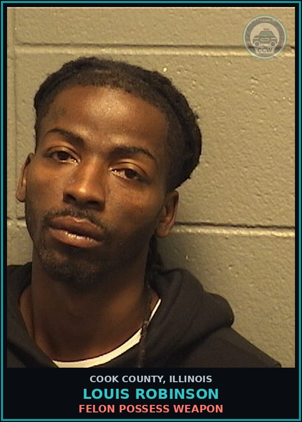 Booking mugshot of Louis Robinson in Cook County
