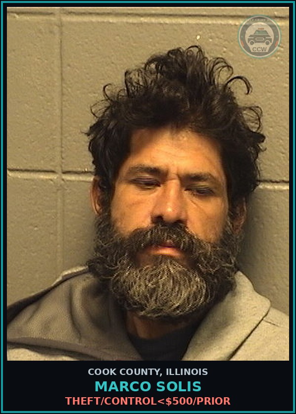 Booking mugshot of Marco Solis in Cook County