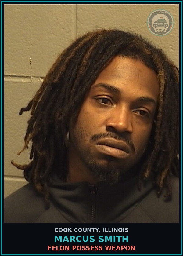 Booking mugshot of Marcus Smith in Cook County
