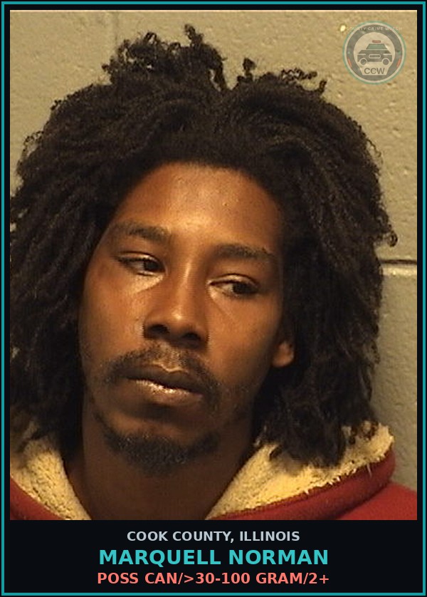 Booking mugshot of Marquell Norman in Cook County