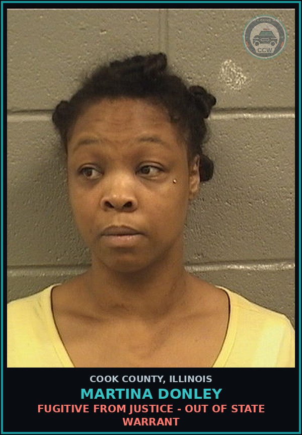 Booking mugshot of Martina Donley in Cook County