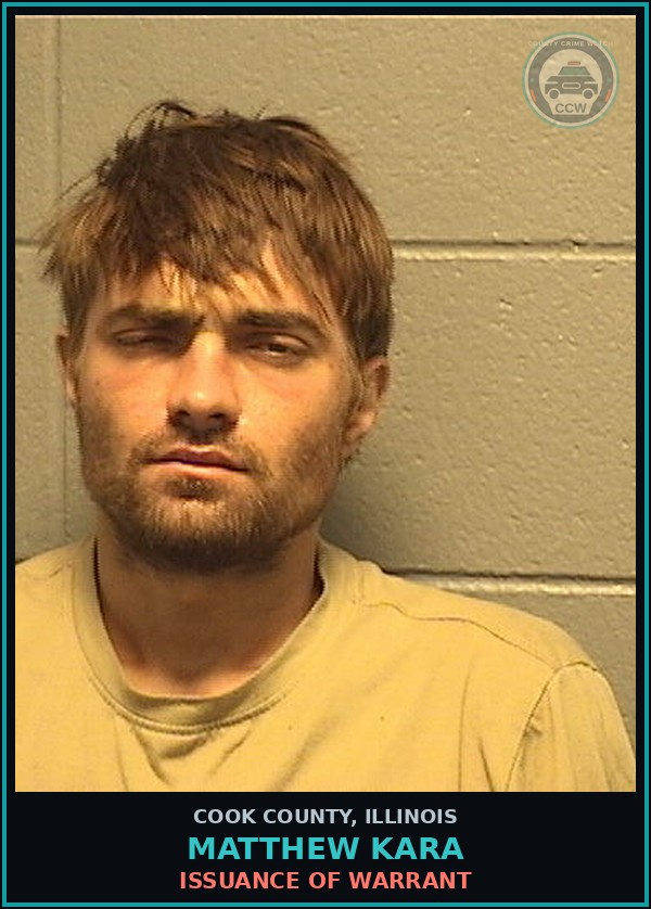Booking mugshot of Matthew Kara in Cook County