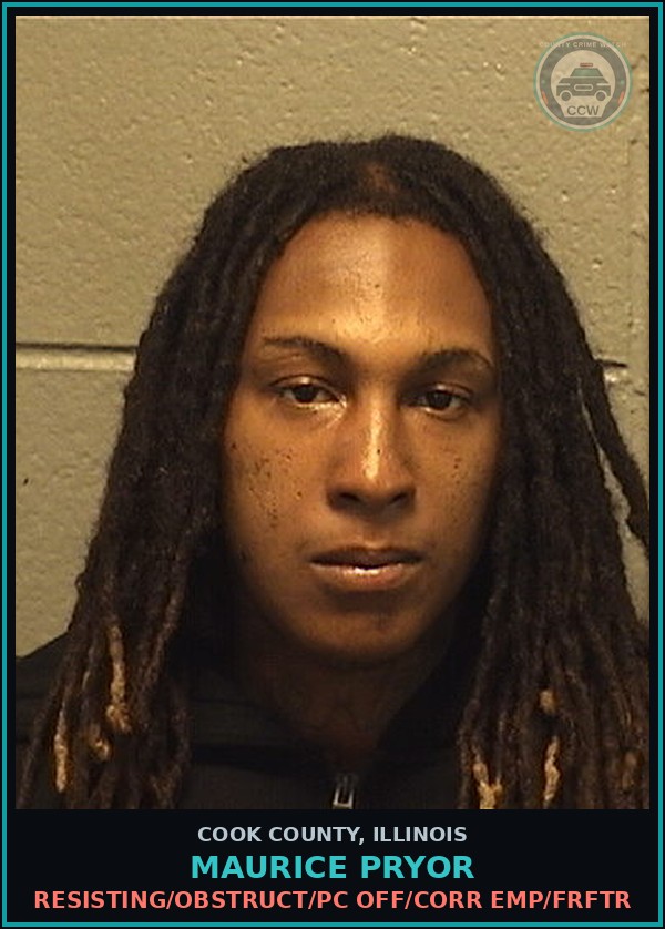 Booking mugshot of Maurice Pryor in Cook County