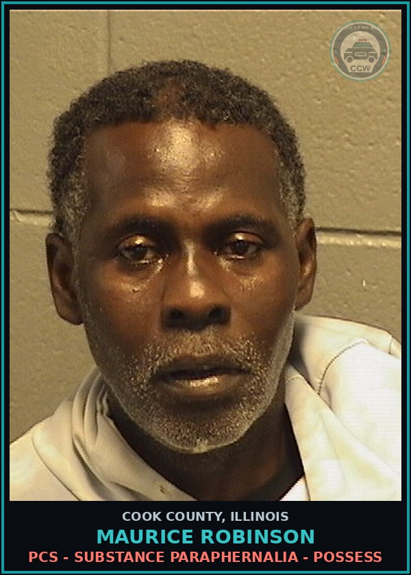 Booking mugshot of Maurice Robinson in Cook County