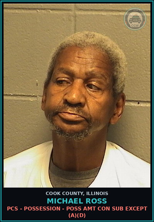 Booking mugshot of Michael Ross in Cook County