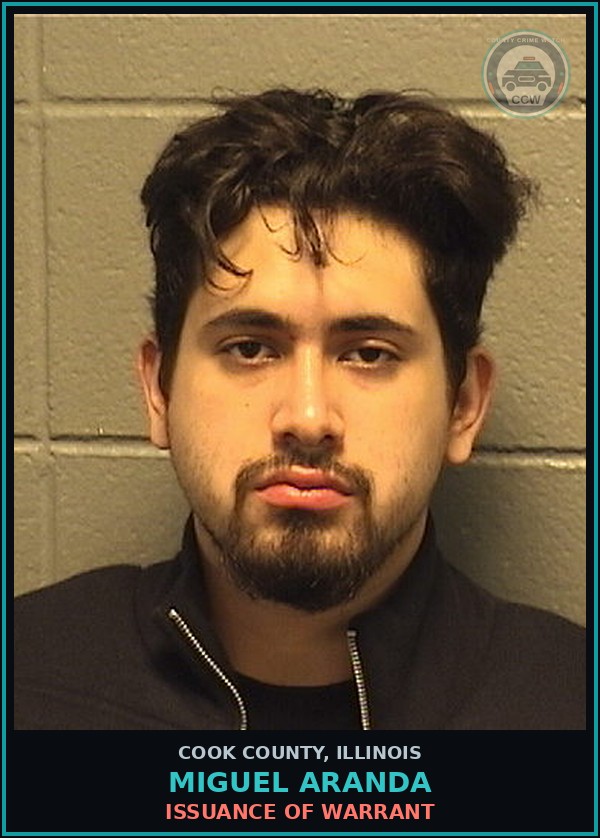 Booking mugshot of MIGUEL ARANDA in Cook County