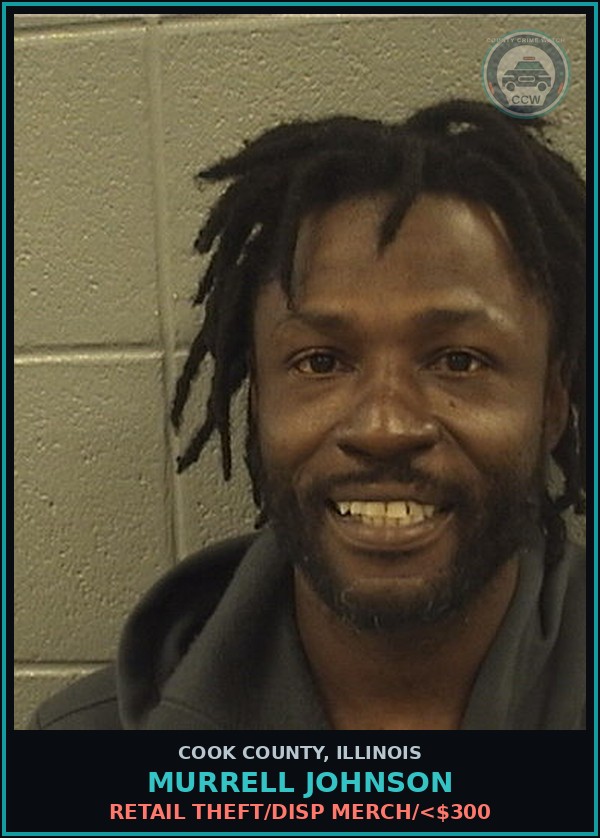 Booking mugshot of Murrell Johnson in Cook County
