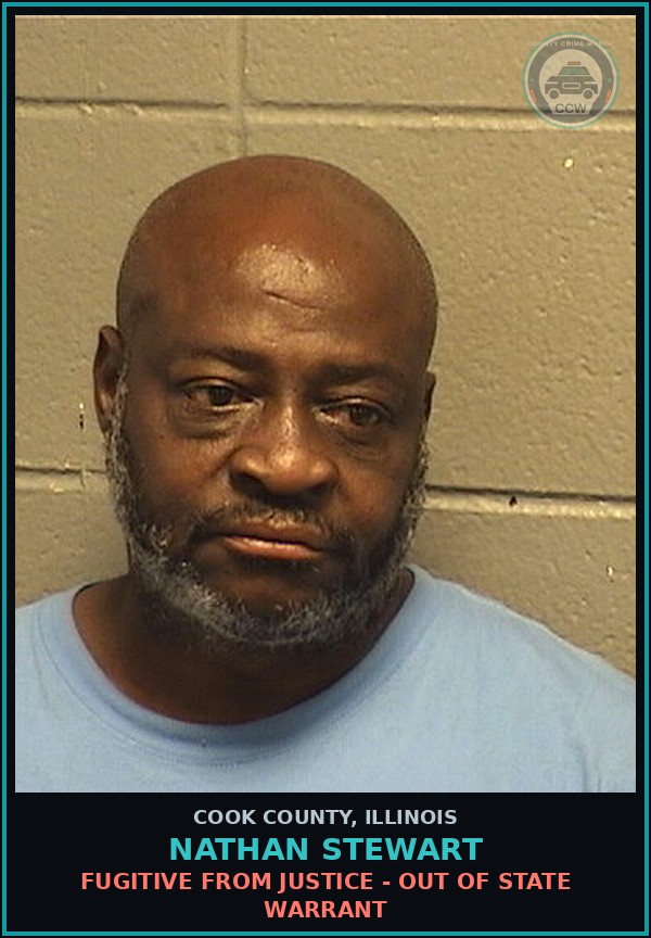 Booking mugshot of Nathan Stewart in Cook County
