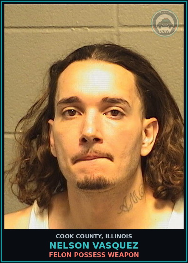 Booking mugshot of Nelson Vasquez in Cook County