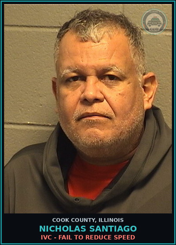 Booking mugshot of Nicholas Santiago in Cook County