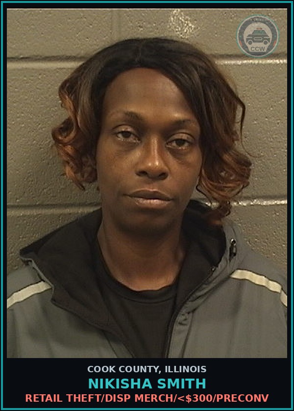 Booking mugshot of Nikisha Smith in Cook County
