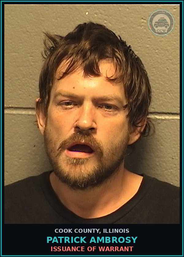 Booking mugshot of Patrick Ambrosy in Cook County