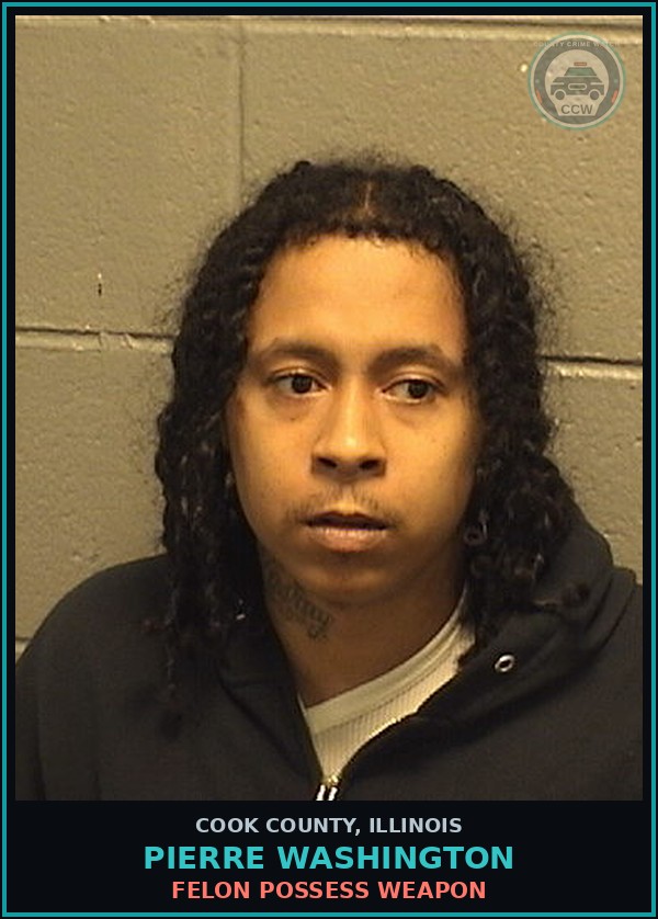 Booking mugshot of Pierre Washington in Cook County