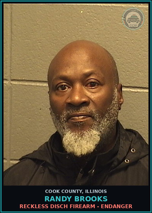 Booking mugshot of Randy Brooks in Cook County
