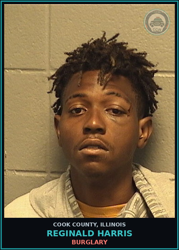 Booking mugshot of Reginald Harris in Cook County