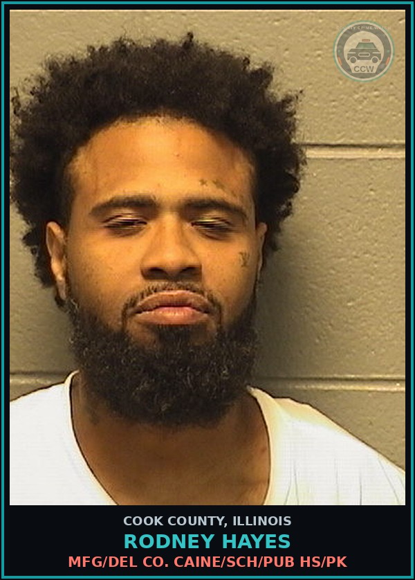 Booking mugshot of Rodney Hayes in Cook County
