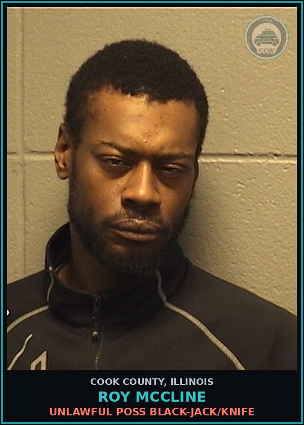 Booking mugshot of Roy McCline in Cook County