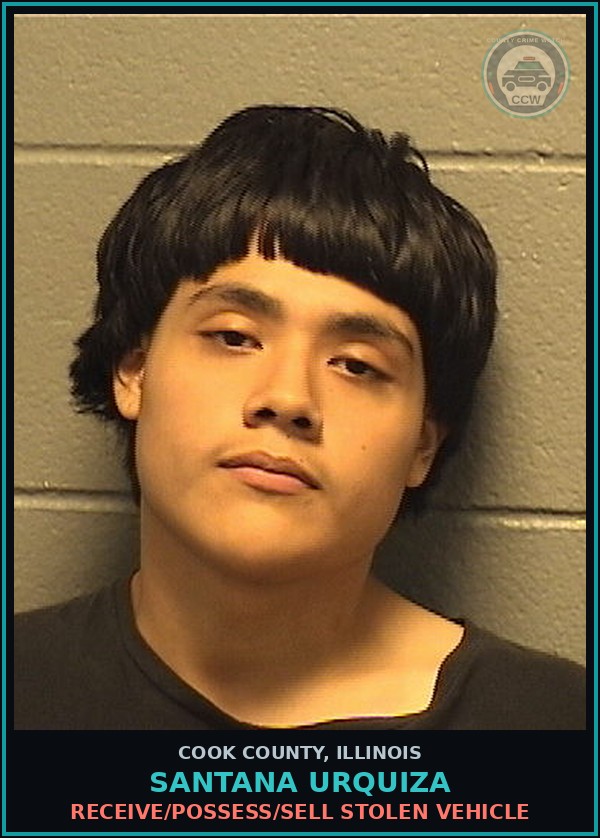 Booking mugshot of SANTANA URQUIZA in Cook County