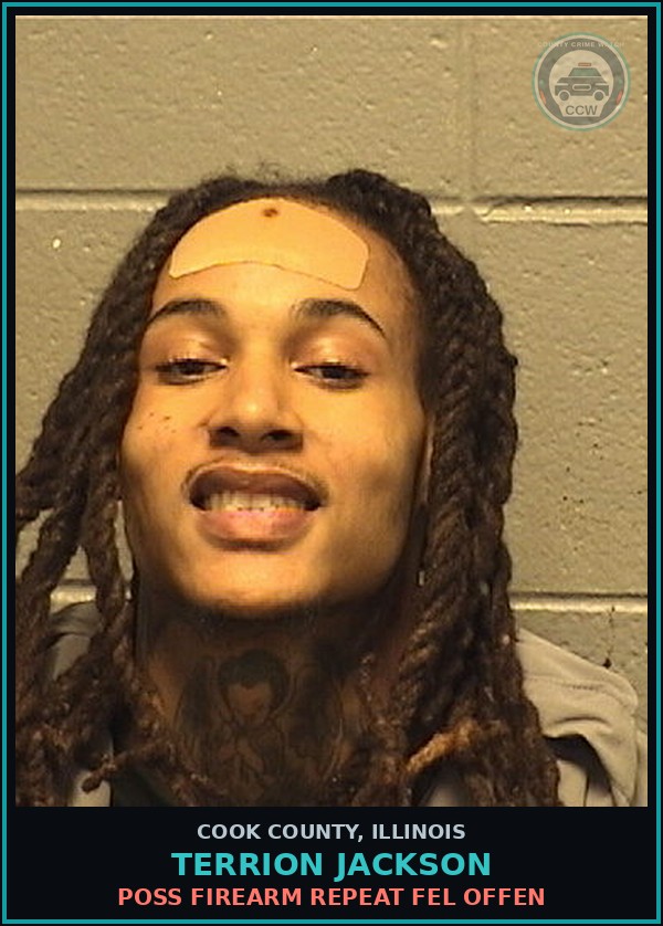 Booking mugshot of Terrion Jackson in Cook County