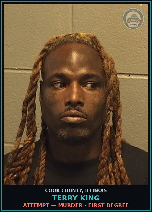 Booking mugshot of Terry King in Cook County
