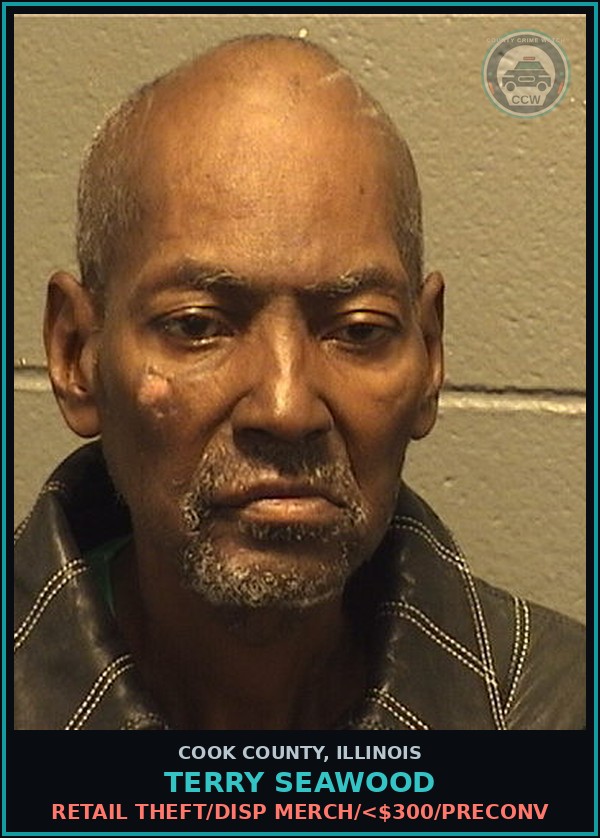 Booking mugshot of Terry Seawood in Cook County