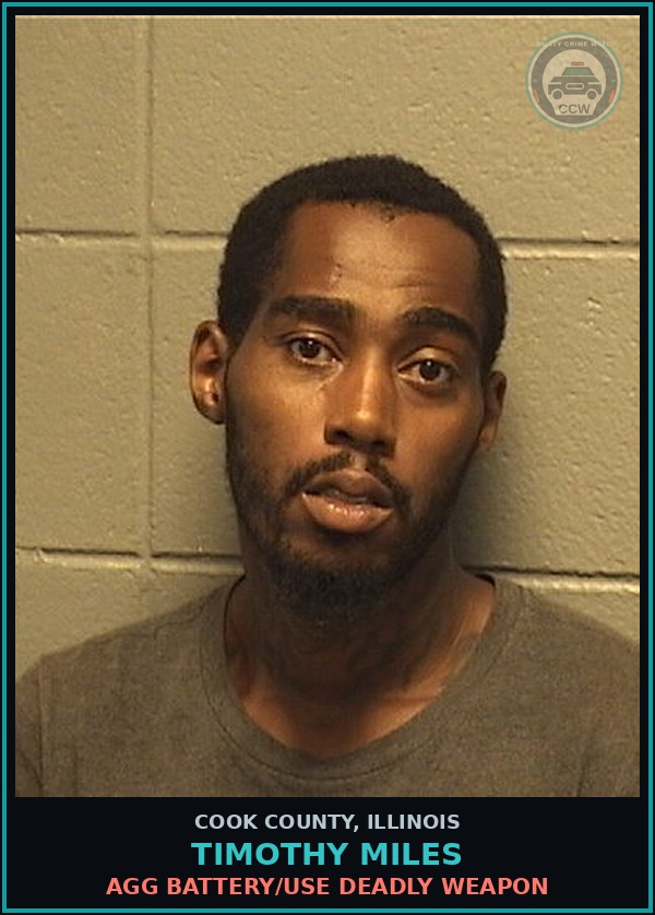 Booking mugshot of Timothy Miles in Cook County