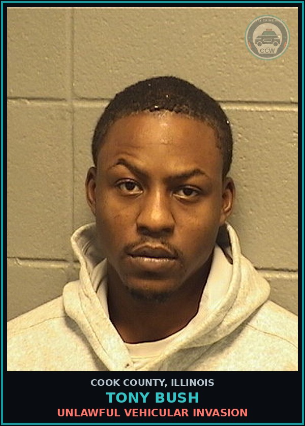 Booking mugshot of Tony Bush in Cook County