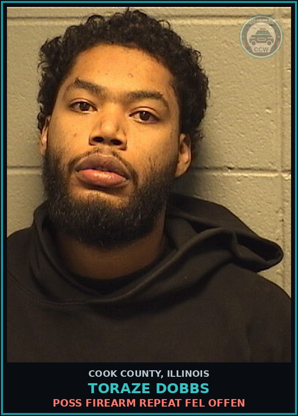 Booking mugshot of TORAZE DOBBS in Cook County
