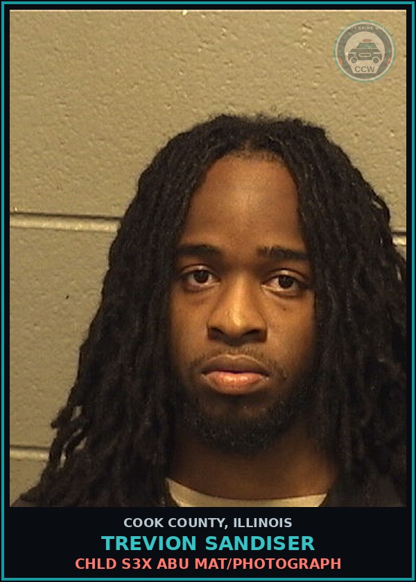 Booking mugshot of TREVION SANDISER in Cook County