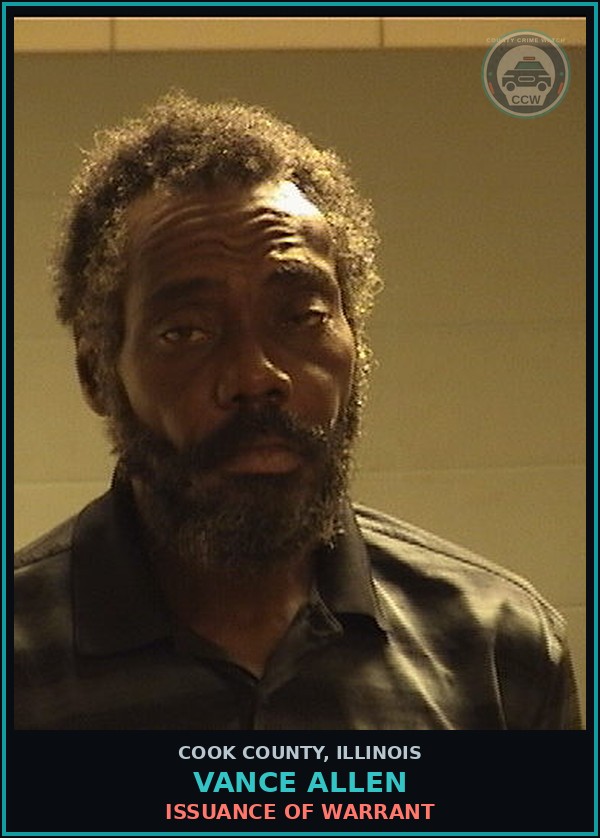 Booking mugshot of Vance Allen in Cook County