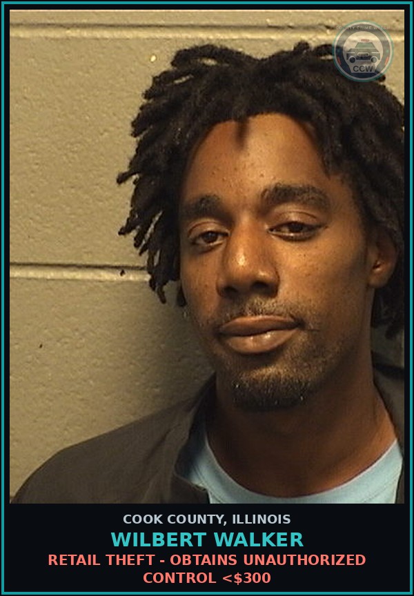 Booking mugshot of Wilbert Walker in Cook County