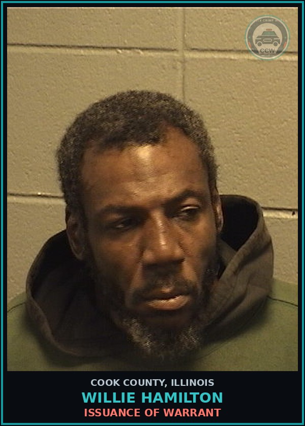 Booking mugshot of Willie Hamilton in Cook County
