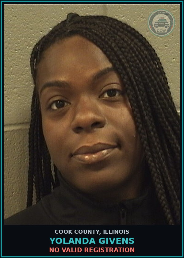Booking mugshot of Yolanda Givens in Cook County