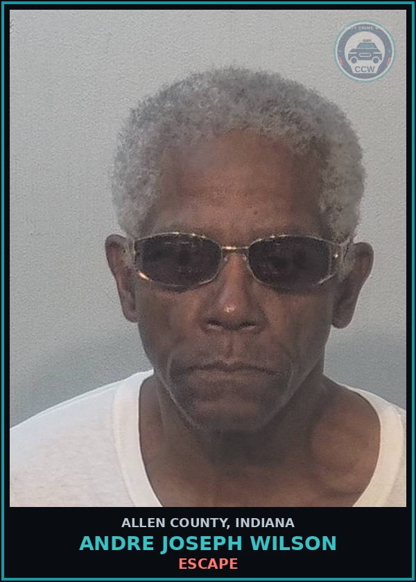 Booking mugshot of Andre Joseph Wilson in Allen County