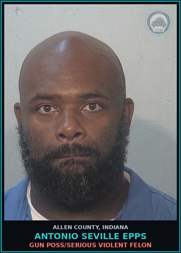 Booking mugshot of Antonio Seville Epps in Allen County