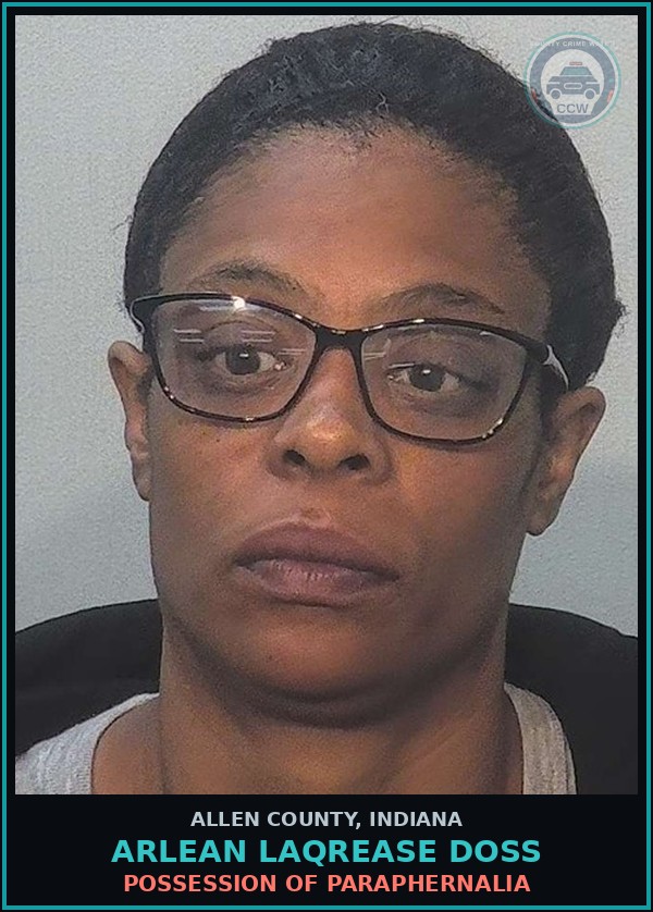 Booking mugshot of Arlean Laqrease Doss in Allen County