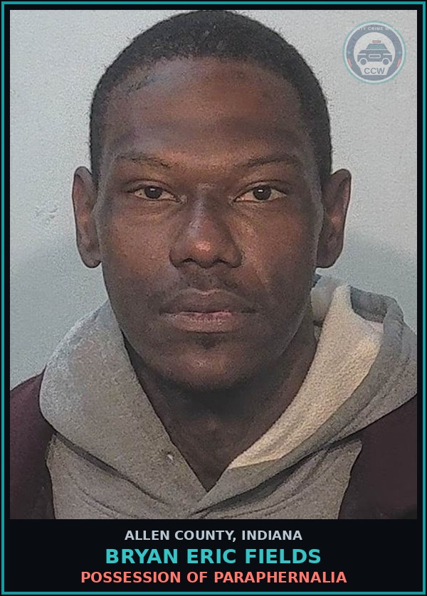 Booking mugshot of Bryan Eric Fields in Allen County